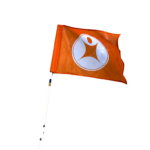 Golf Pin Mirror Print Flag with Plastic Pocket