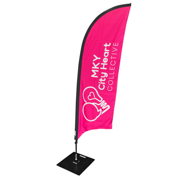 Feather Flag with Double Sided Print with Pole