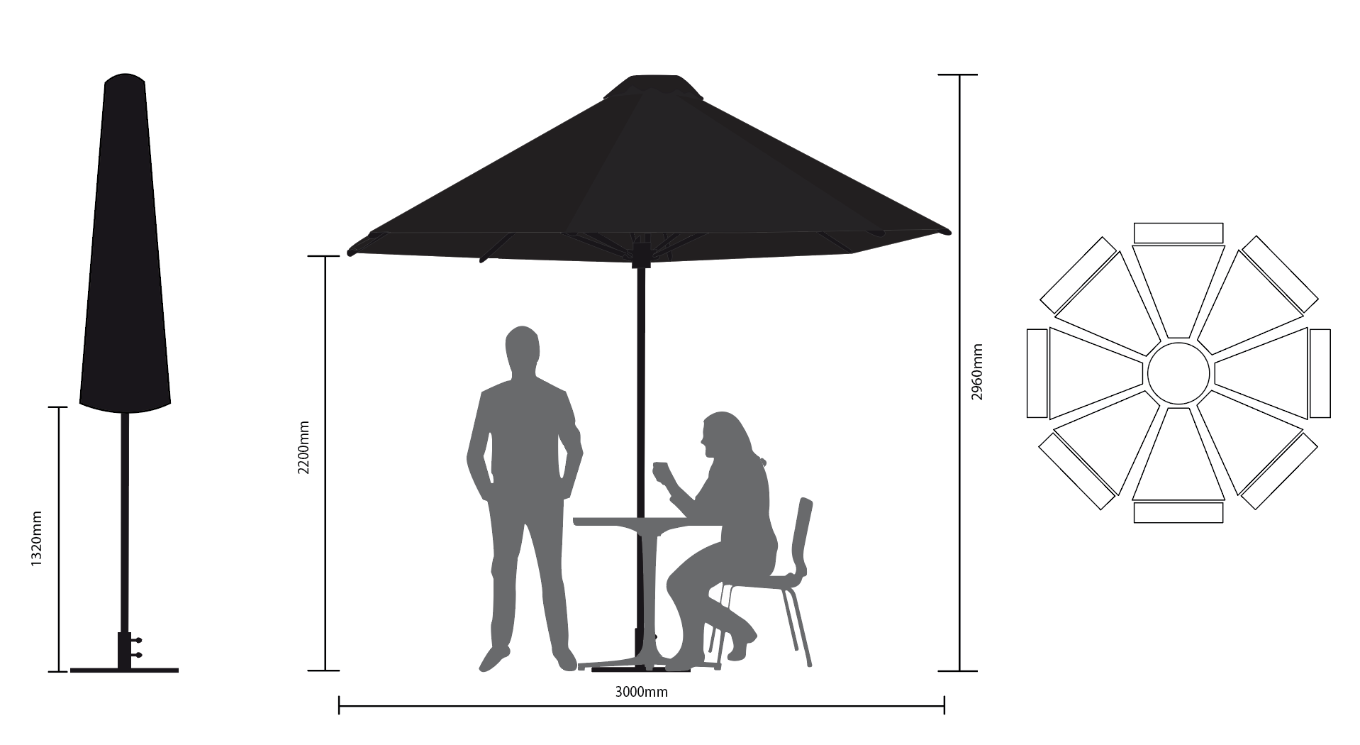 3m Cafe Umbrella OCT Specs