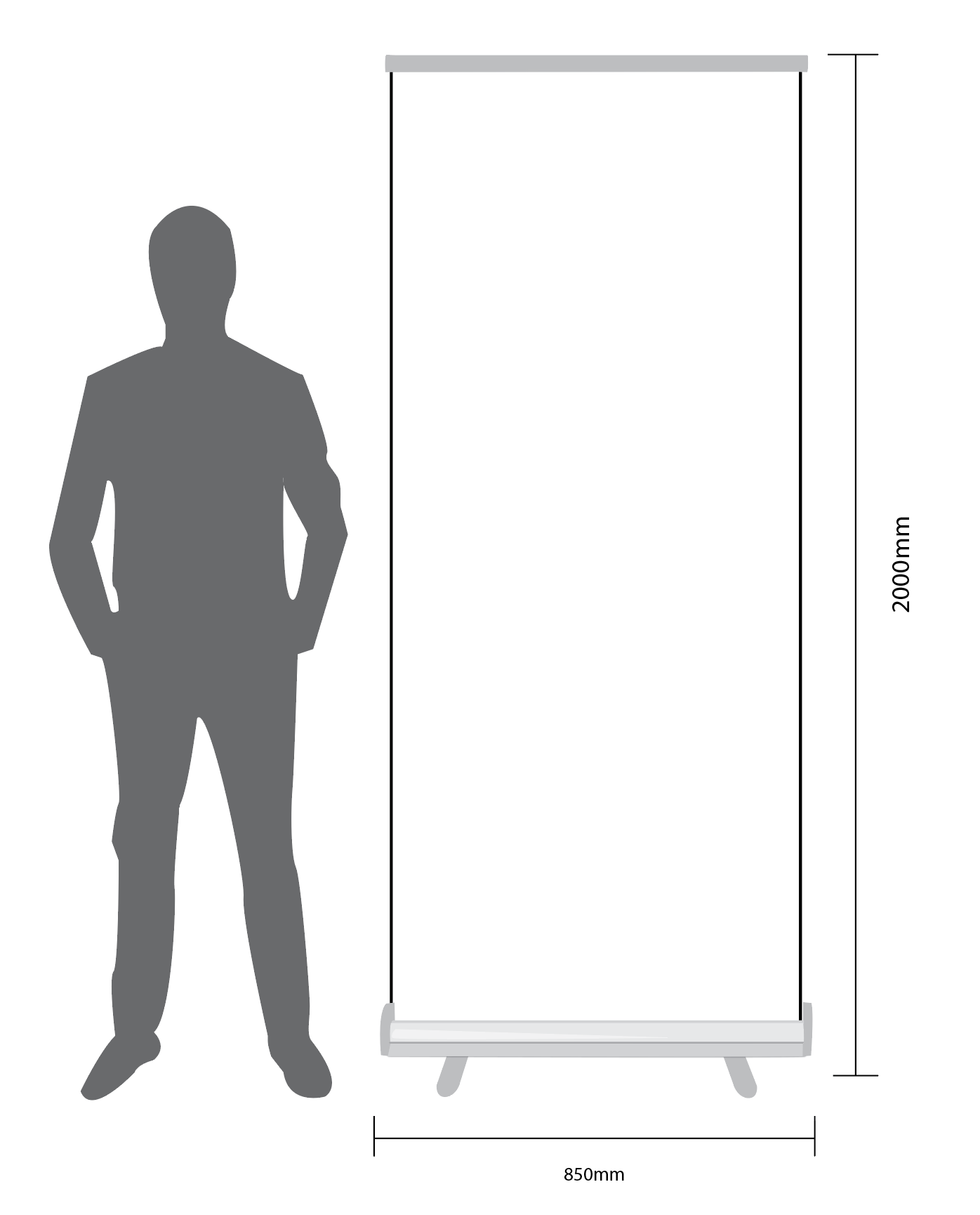 pull up banner sizing