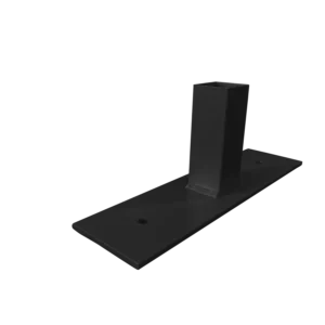 Square Wind Barrier Single Foot Black